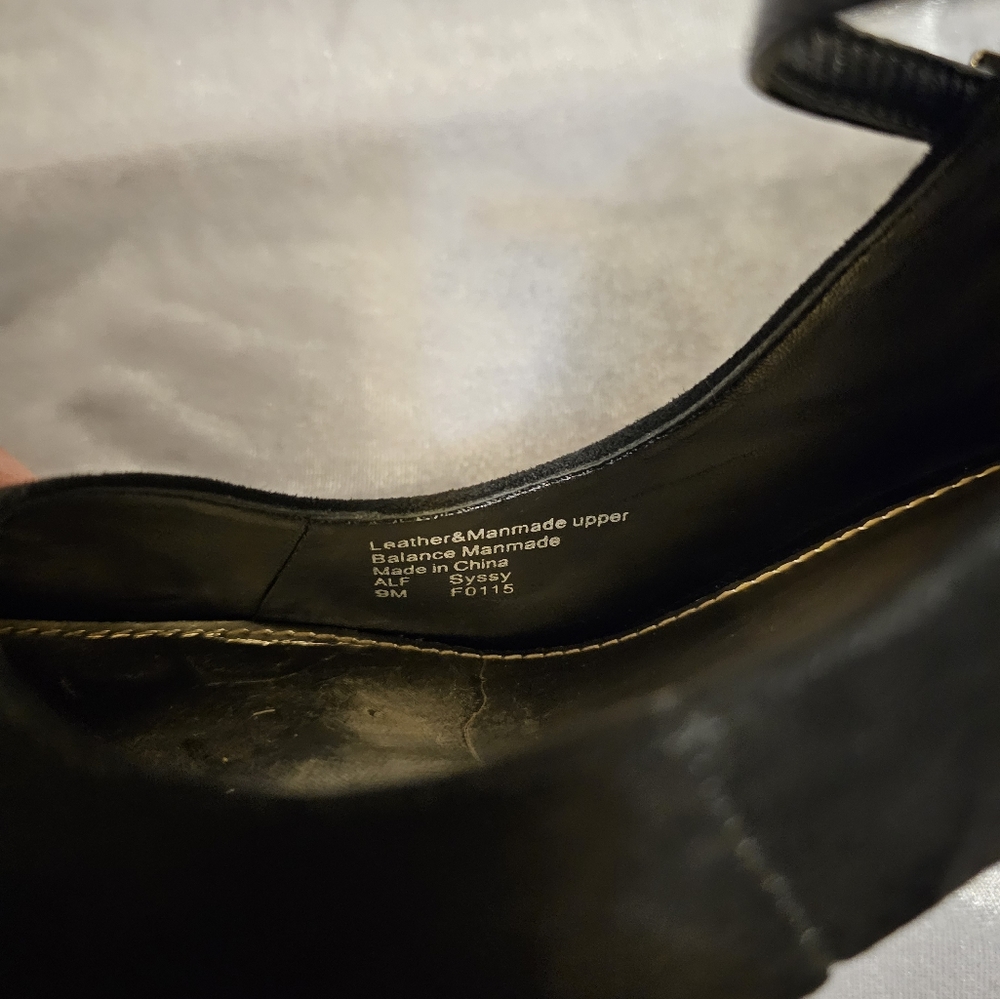 Alfani Vintage Suede Maryjane Platform Heels Shoes Pumps Patent Dress Sz 9M - Picture 7 of 10